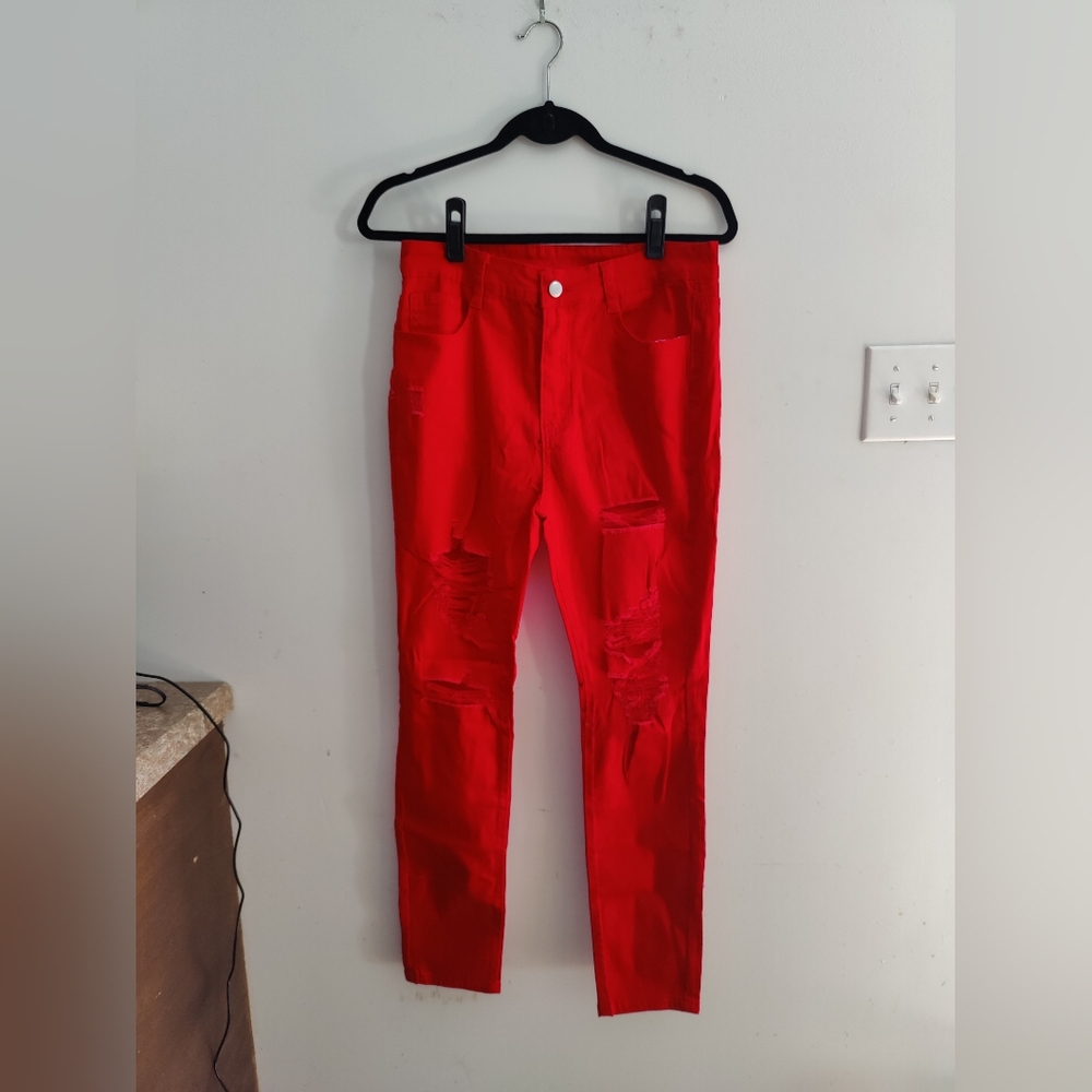 Apperloth A High Waist Street Vibes Ripped Skinny Jeans
